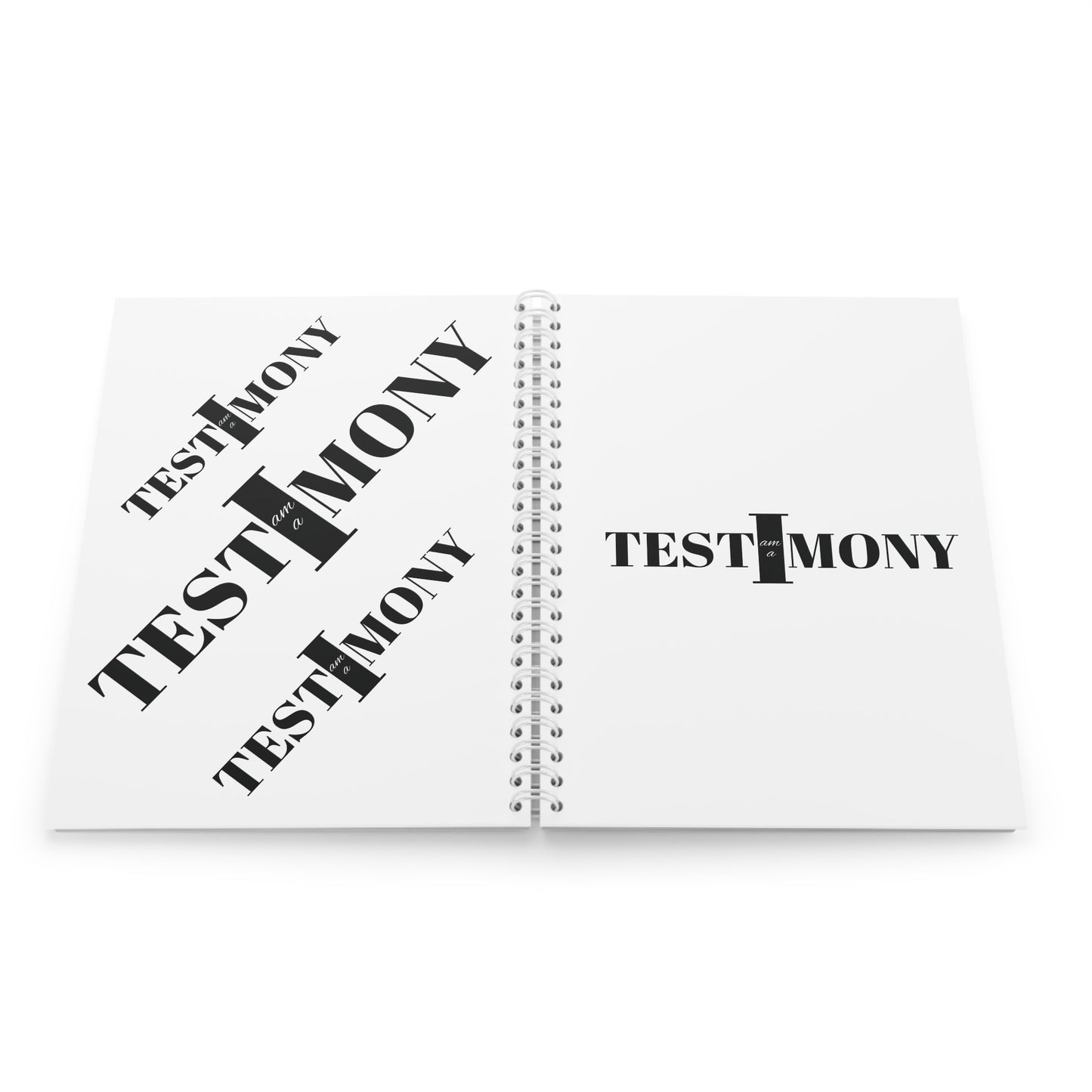 Testimony Spiral Notebook - Motivational Journal for Students, Artists, Writers, Gifts for Graduations, Organizational Tool