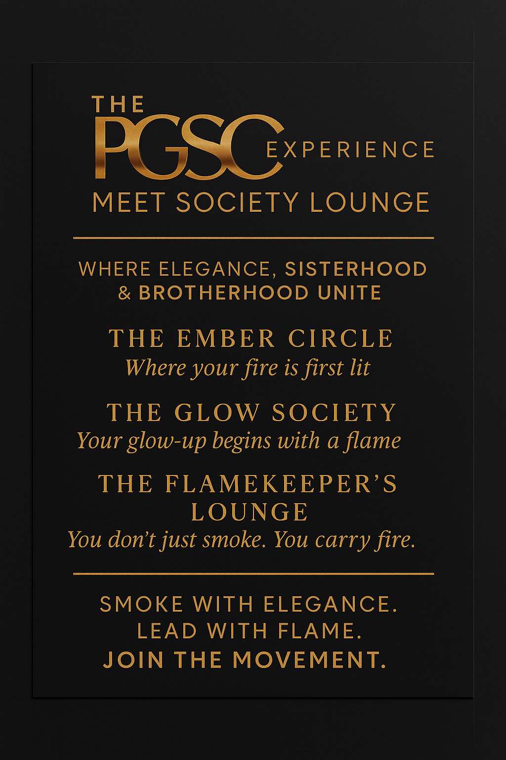 The PGSC Experience  Meet Society Lounge