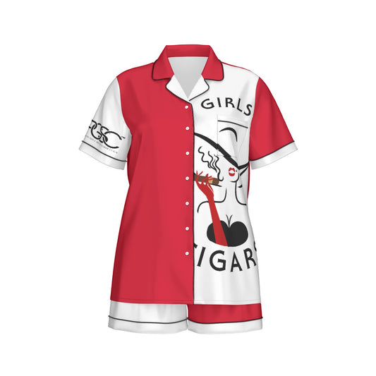 Two Tone PGSC Pajama Set With Short Sleeve