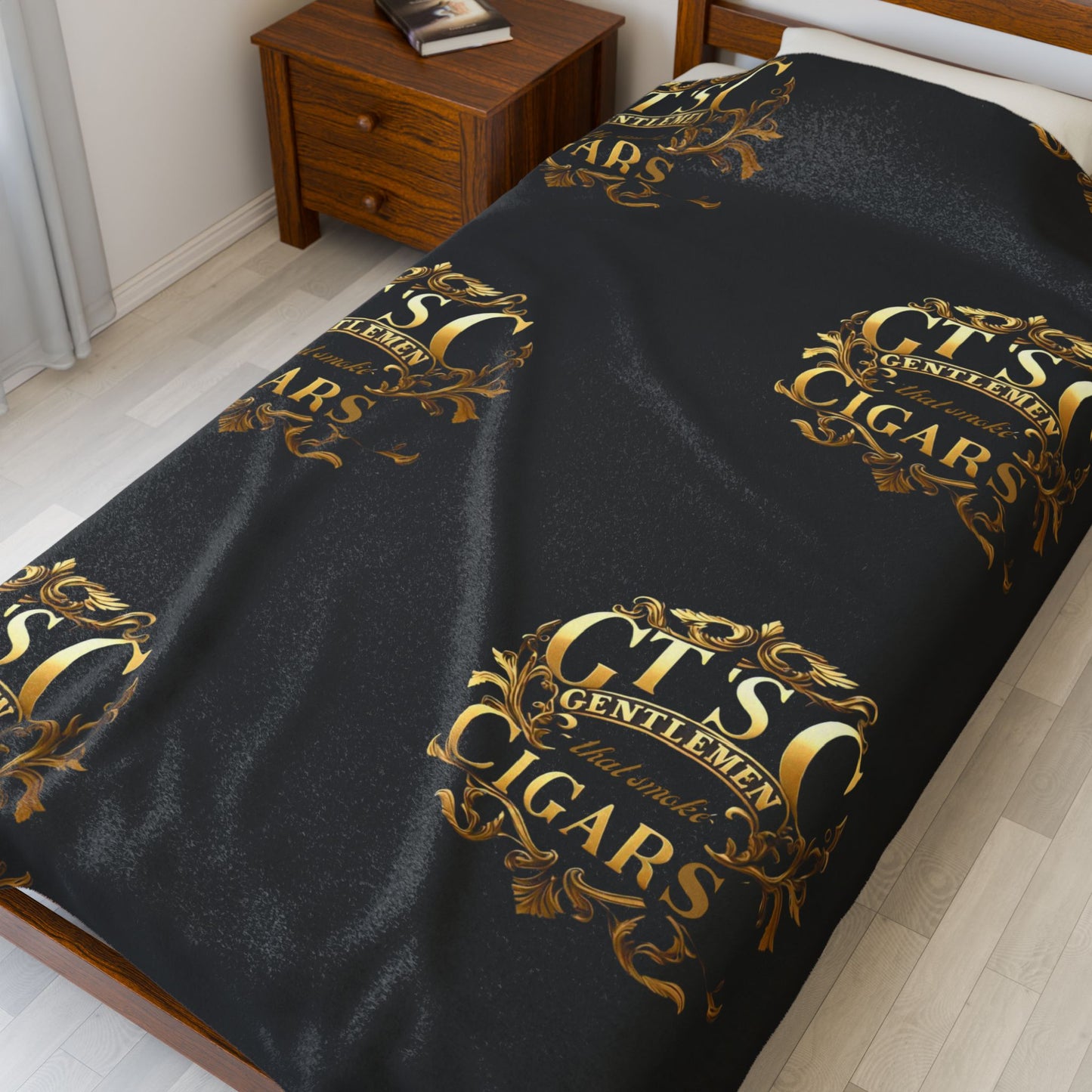 Gentlemen's Cigar Plush Blanket | Cozy Gift for Cigar Lovers, Home Decor, Decorative Throw Blanket, Perfect for Relaxation