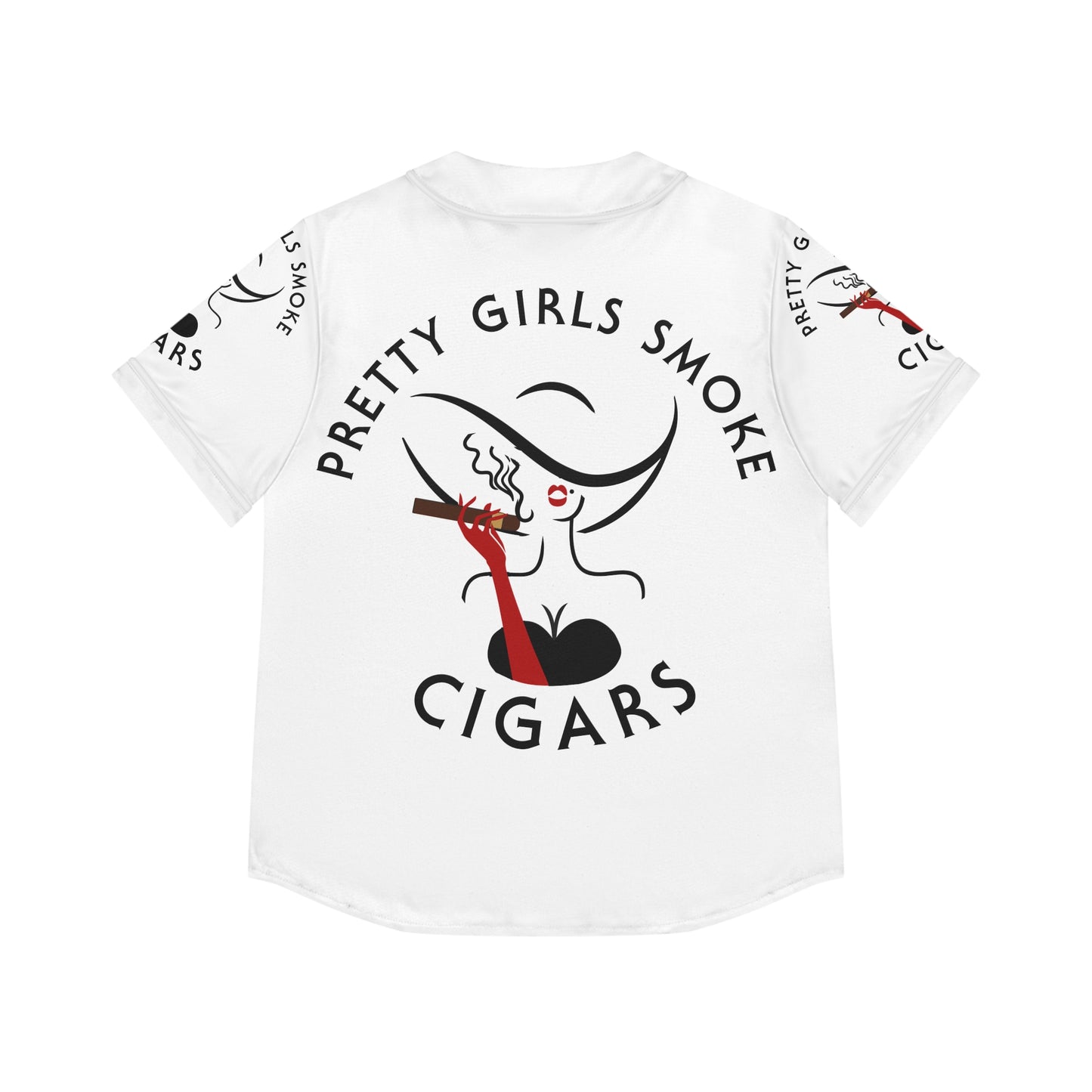 Pretty Girls Smoke Cigars Baseball Jersey