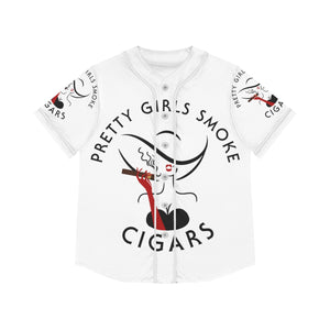 Pretty Girls Smoke Cigars Baseball Jersey