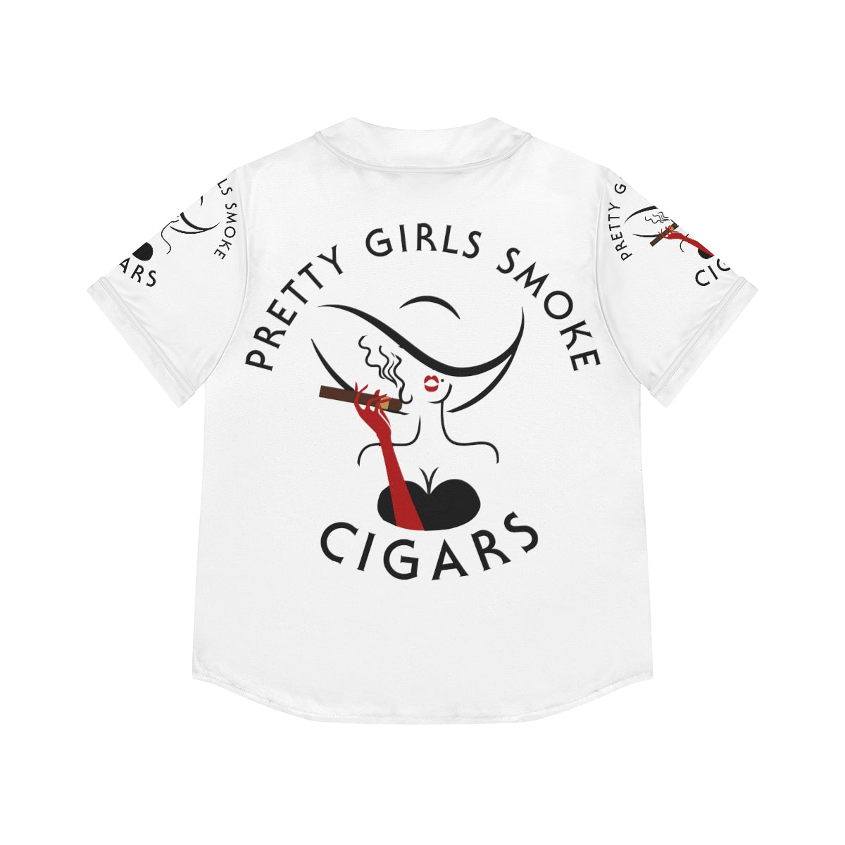 Pretty Girls Smoke Cigars Baseball Jersey