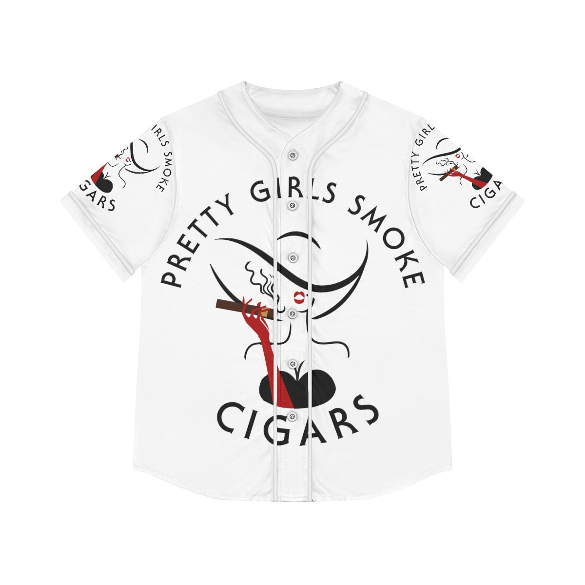 Pretty Girls Smoke Cigars Baseball Jersey