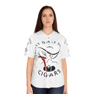 Pretty Girls Smoke Cigars Baseball Jersey